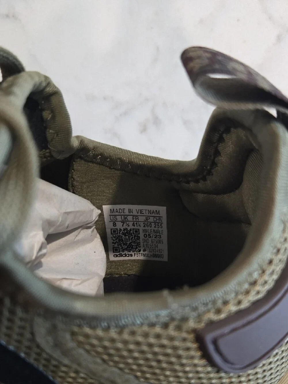 adidas Olive Green and Black NMD R1 Mesh Sneakers